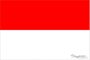 Флаг страны Индонезия (100x150 см., полиэфирный шелк, прямая печать, прошит по периметру, карман слева)