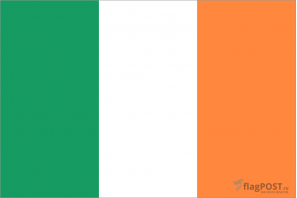 Флаг страны Ирландия (100x150 см., полиэфирный шелк, сублимационная печать, прошит по периметру, карман слева)