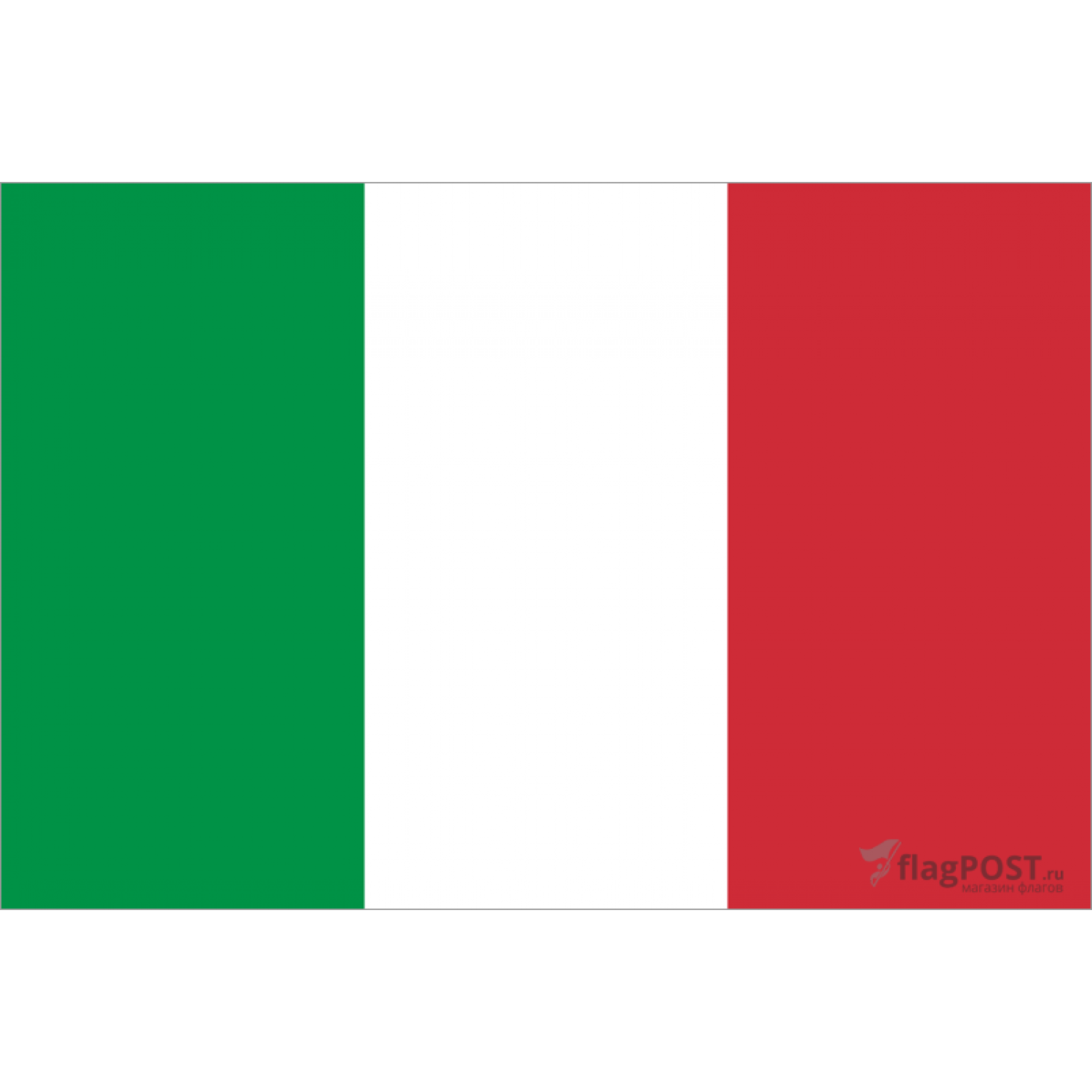 Флаг страны Италия (100x150 см., полиэфирный шелк, сублимационная печать, прошит по периметру, карман слева)