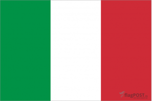 Флаг страны Италия (100x150 см., полиэфирный шелк, прямая печать, прошит по периметру, карман слева)