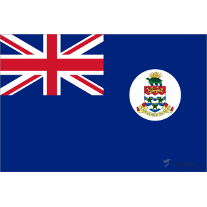 Флаг Каймановых островов (15x22 см., полиэфирный шелк, сублимационная печать, карман слева)