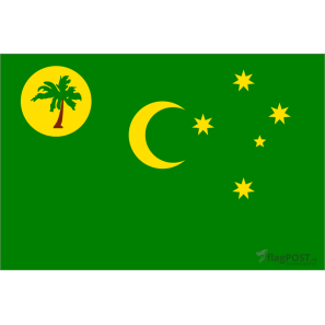Флаг Кокосовых островов (15x22 см., полиэфирный шелк, сублимационная печать, карман слева)