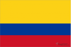 Флаг страны Колумбия (100x150 см., полиэфирный шелк, прямая печать, прошит по периметру, карман слева)