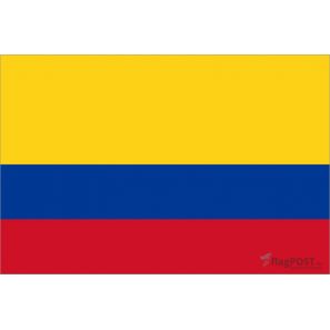 Флаг страны Колумбия (15x22 см., полиэфирный шелк, сублимационная печать, карман слева)