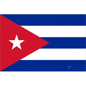 Флаг страны Куба (15x22 см., полиэфирный шелк, сублимационная печать, карман слева)
