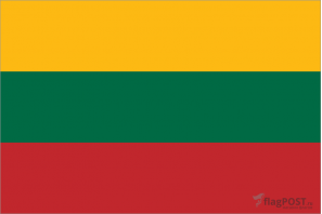 Флаг страны Литва (100x150 см., полиэфирный шелк, прямая печать, прошит по периметру, карман слева)