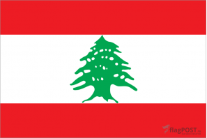 Флаг страны Ливан (100x150 см., полиэфирный шелк, прямая печать, прошит по периметру, карман слева)