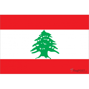 Флаг страны Ливан (15x22 см., полиэфирный шелк, сублимационная печать, карман слева)