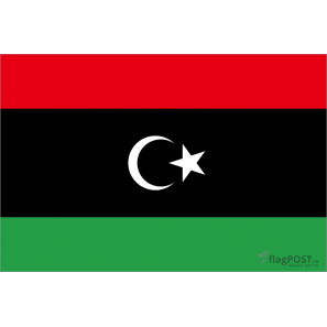 Флаг страны Ливия (15x22 см., полиэфирный шелк, сублимационная печать, карман слева)