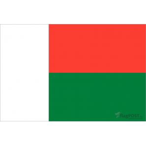 Флаг страны Мадагаскар (15x22 см., полиэфирный шелк, сублимационная печать, карман слева)