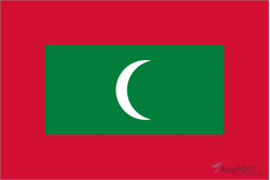 Флаг страны Мальдивы (100x150 см., полиэфирный шелк, прямая печать, прошит по периметру, карман слева)