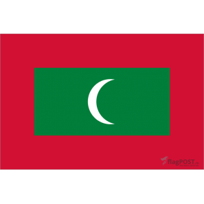 Флаг страны Мальдивы (15x22 см., полиэфирный шелк, сублимационная печать, карман слева)