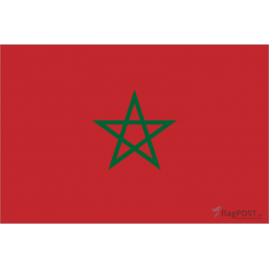 Флаг страны Марокко (15x22 см., полиэфирный шелк, сублимационная печать, карман слева)