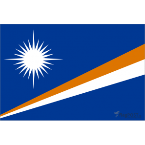 Флаг Маршалловых островов (15x22 см., полиэфирный шелк, сублимационная печать, карман слева)