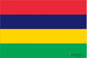 Флаг страны Маврикий (100x150 см., полиэфирный шелк, прямая печать, прошит по периметру, карман слева)