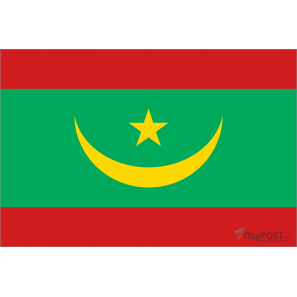 Флаг страны Мавритания (15x22 см., полиэфирный шелк, сублимационная печать, карман слева)
