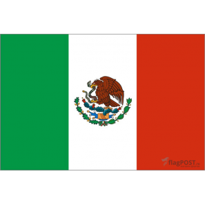 Флаг страны Мексика (15x22 см., полиэфирный шелк, сублимационная печать, карман слева)