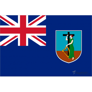 Флаг страны Монтсеррат (15x22 см., полиэфирный шелк, сублимационная печать, карман слева)