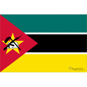 Флаг страны Мозамбик (15x22 см., полиэфирный шелк, сублимационная печать, карман слева)