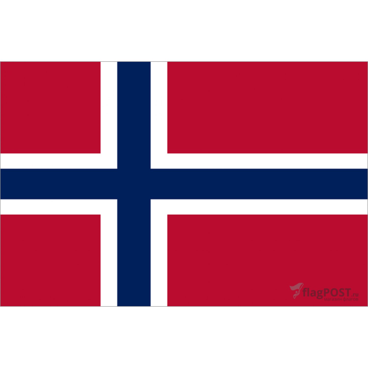 Флаг страны Норвегия (100x150 см., флажная сетка, прямая печать, прошит по периметру, карман слева)