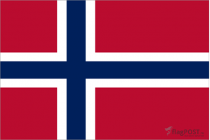 Флаг страны Норвегия (100x150 см., полиэфирный шелк, сублимационная печать, прошит по периметру, карман слева)