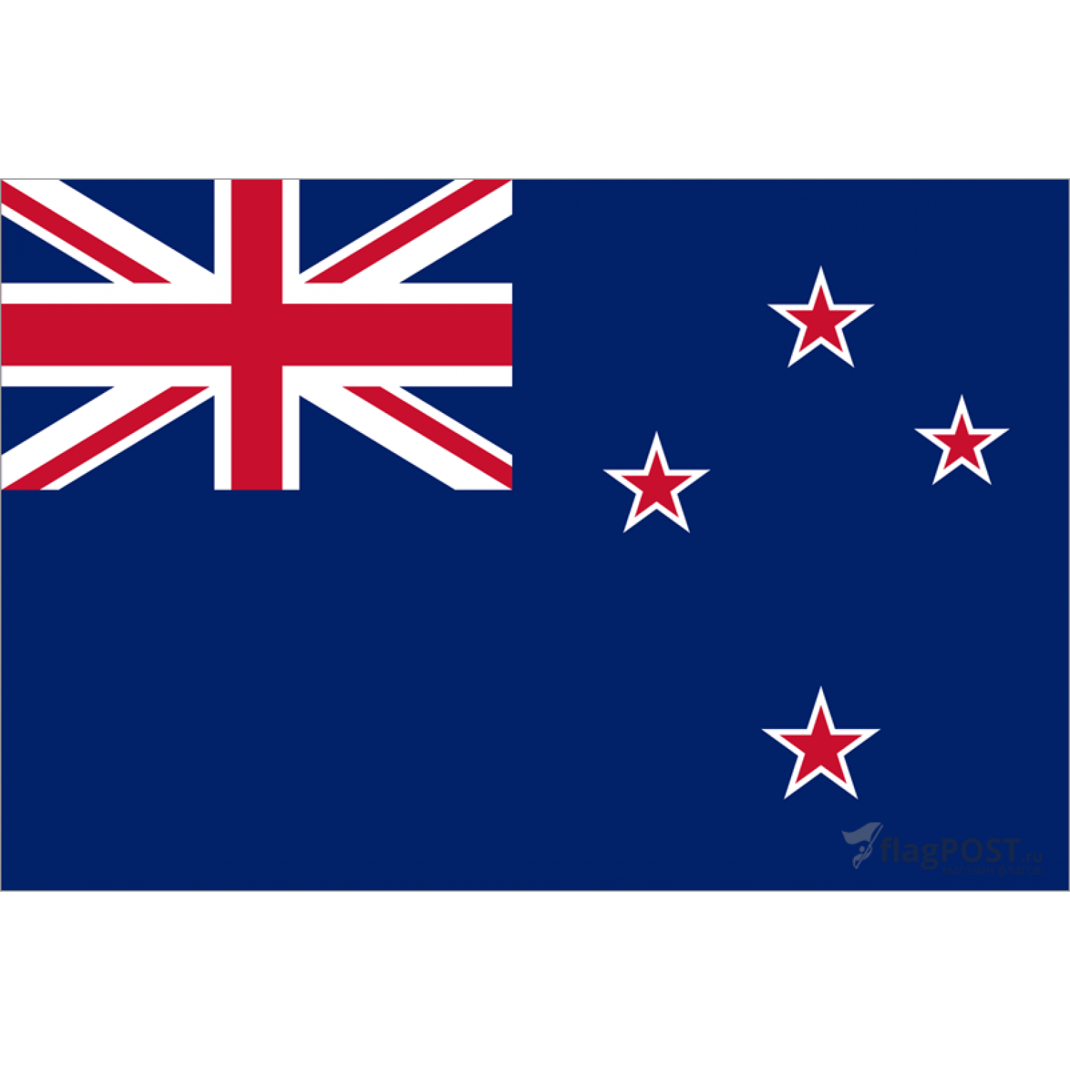 Флаг страны Новая Зеландия (15x22 см., полиэфирный шелк, сублимационная печать, карман слева)