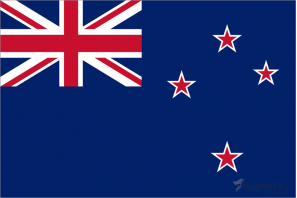 Флаг страны Новая Зеландия (100x150 см., полиэфирный шелк, прямая печать, прошит по периметру, карман слева)