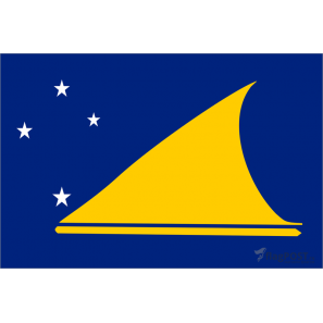 Флаг Острова Токелау (15x22 см., полиэфирный шелк, сублимационная печать, карман слева)