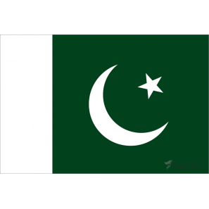 Флаг страны Пакистан (15x22 см., полиэфирный шелк, сублимационная печать, карман слева)