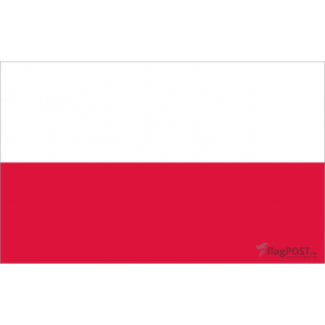 Флаг страны Польша (15x22 см., полиэфирный шелк, сублимационная печать, карман слева)