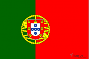 Флаг страны Португалия (100x150 см., полиэфирный шелк, прямая печать, прошит по периметру, карман слева)