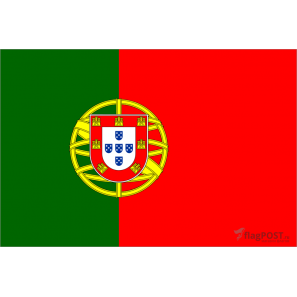 Флаг страны Португалия (15x22 см., полиэфирный шелк, сублимационная печать, карман слева)