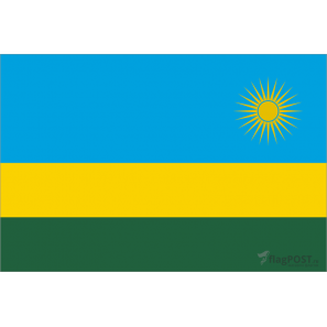 Флаг страны Руанда (15x22 см., полиэфирный шелк, сублимационная печать, карман слева)