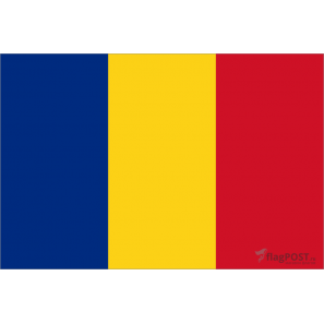 Флаг страны Румыния (15x22 см., полиэфирный шелк, сублимационная печать, карман слева)