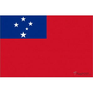 Флаг страны Самоа (15x22 см., полиэфирный шелк, сублимационная печать, карман слева)