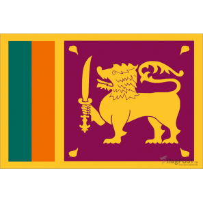 Флаг страны Шри-Ланка (15x22 см., полиэфирный шелк, сублимационная печать, карман слева)