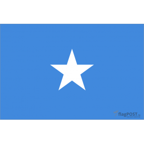 Флаг страны Сомали (15x22 см., полиэфирный шелк, сублимационная печать, карман слева)