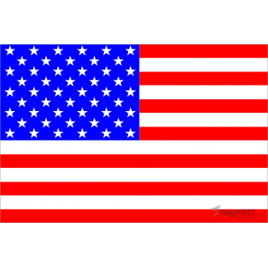 Флаг страны США (15x22 см., полиэфирный шелк, сублимационная печать, карман слева)