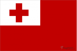 Флаг страны Тонга (100x150 см., полиэфирный шелк, прямая печать, прошит по периметру, карман слева)