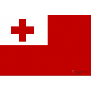 Флаг страны Тонга (15x22 см., полиэфирный шелк, сублимационная печать, карман слева)