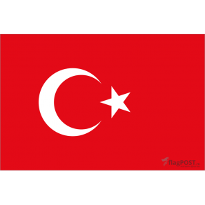 Флаг страны Турция (15x22 см., полиэфирный шелк, сублимационная печать, карман слева)