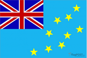 Флаг страны Тувалу (100x150 см., полиэфирный шелк, прямая печать, прошит по периметру, карман слева)
