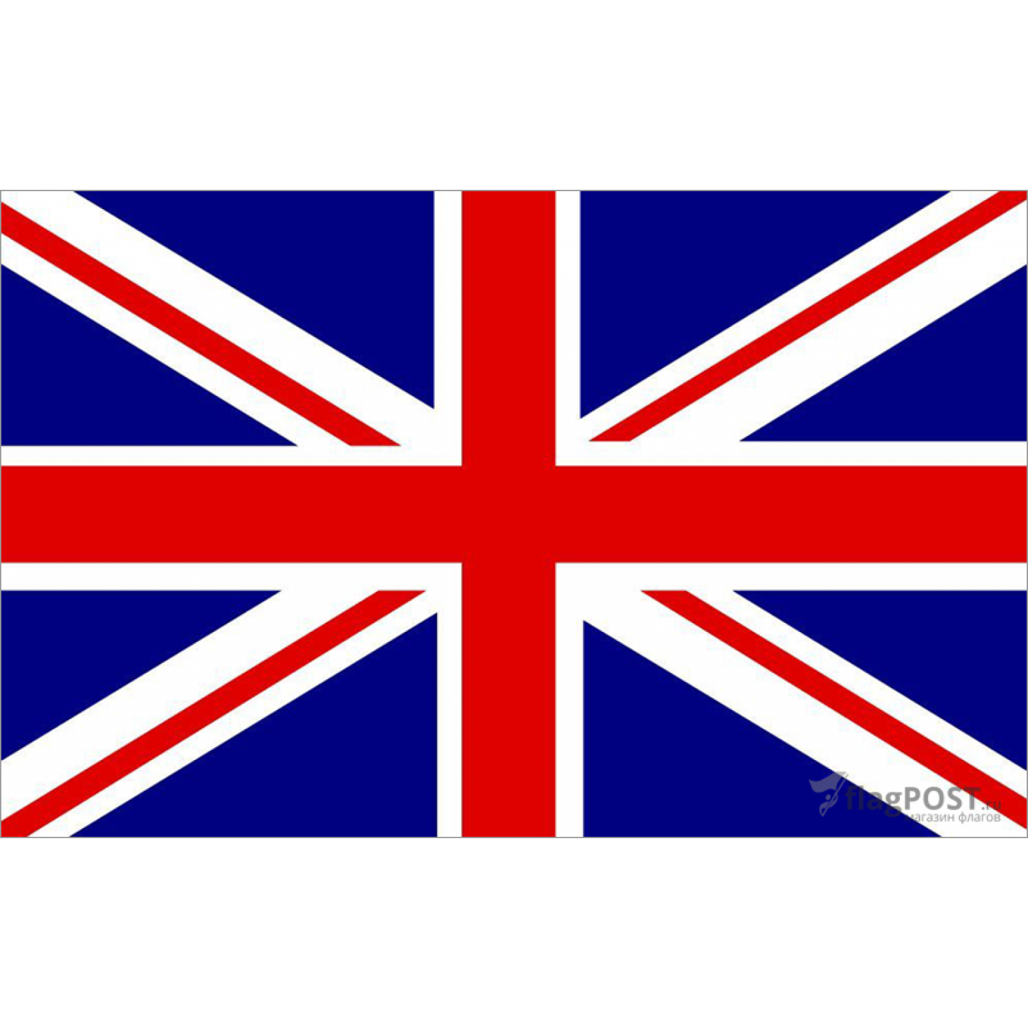 Флаг страны Великобритания (15x22 см., полиэфирный шелк, прямая печать, карман слева)