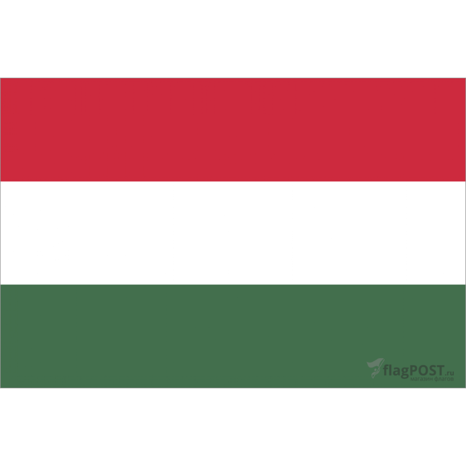 Флаг страны Венгрия (70x105 см., флажная сетка, прямая печать, прошит по периметру, карман слева)