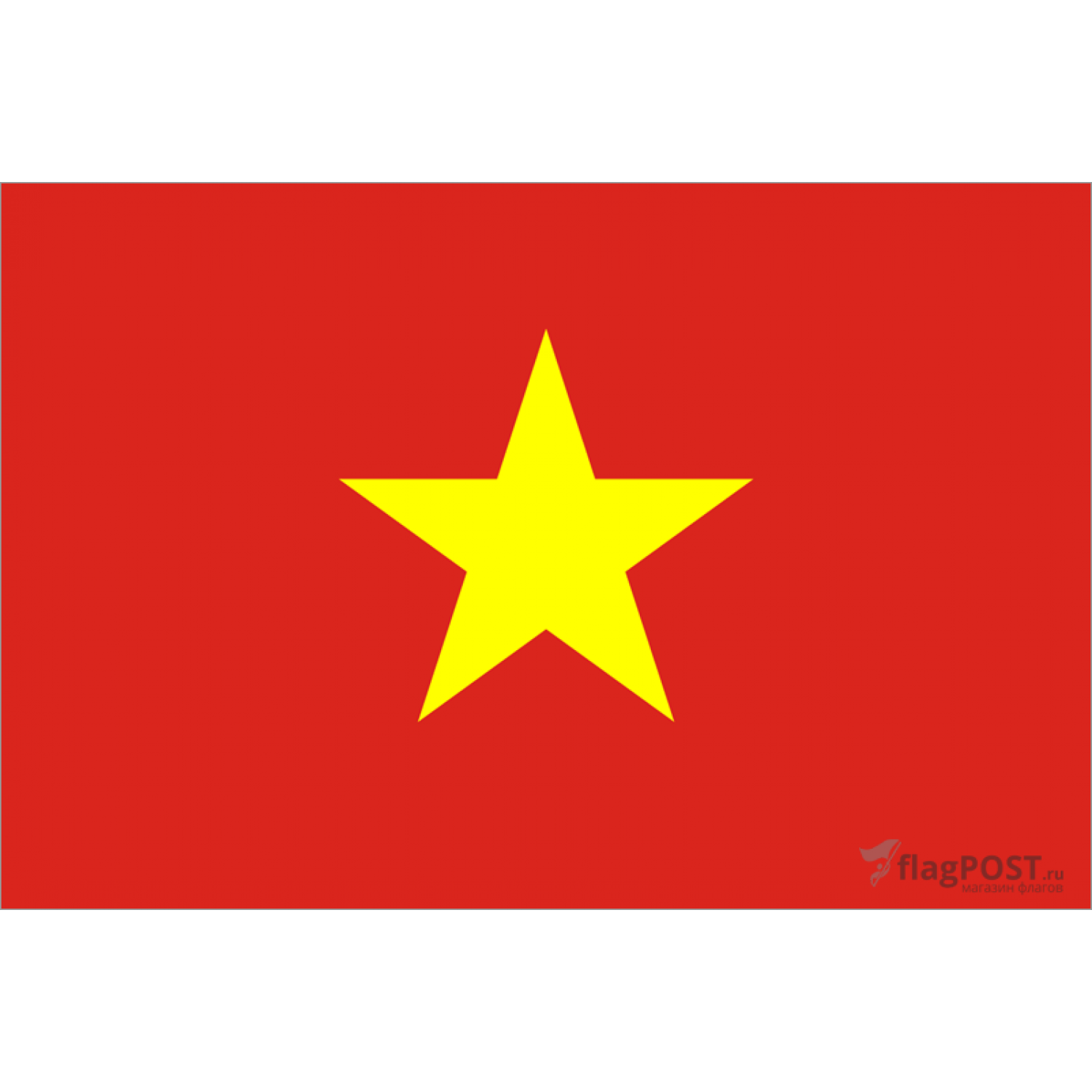 Флаг страны Вьетнам (15x22 см., полиэфирный шелк, сублимационная печать, карман слева)