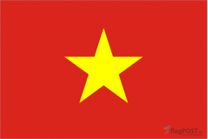 Флаг страны Вьетнам (100x150 см., полиэфирный шелк, прямая печать, прошит по периметру, карман слева)