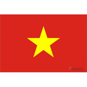 Флаг страны Вьетнам (15x22 см., полиэфирный шелк, сублимационная печать, карман слева)