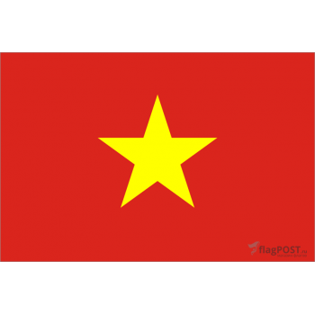 Флаг страны Вьетнам (15x22 см., полиэфирный шелк, прямая печать, карман слева)