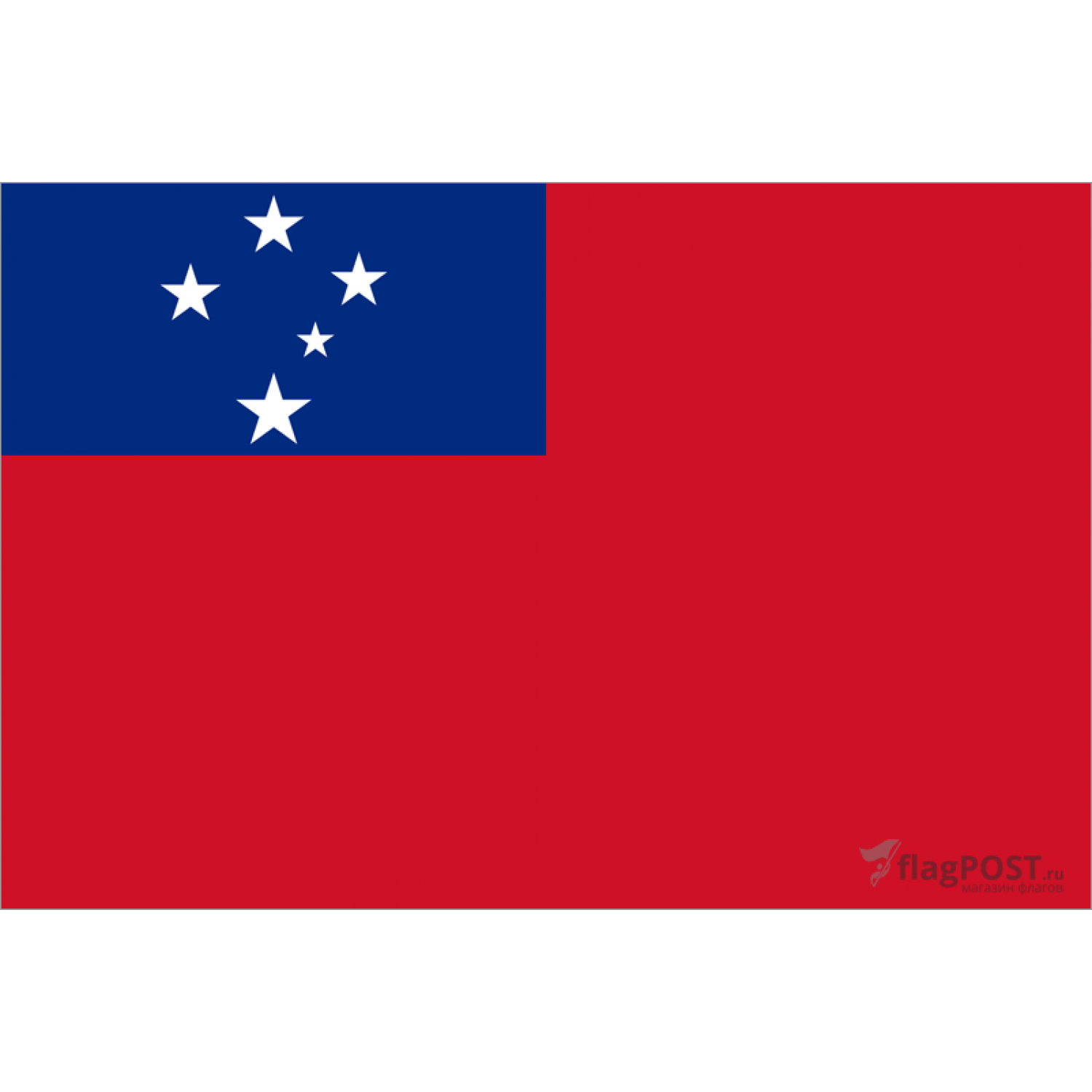 Флаг страны Восточное Самоа (15x22 см., полиэфирный шелк, сублимационная печать, карман слева)