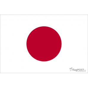 Флаг страны Япония (15x22 см., полиэфирный шелк, сублимационная печать, карман слева)
